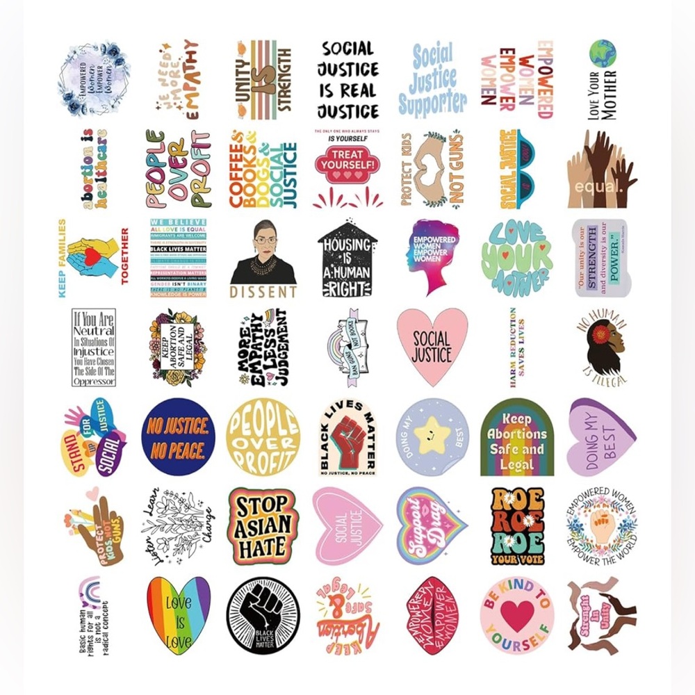 10/$8 Mystery Sticker Bundle Social Justice/Feminism/Progressive - Picture 2 of 6